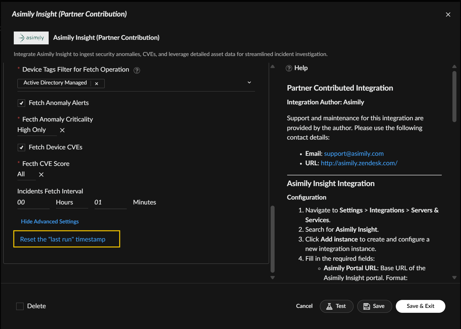 Reset Fetch Incident Last Run Timestamp