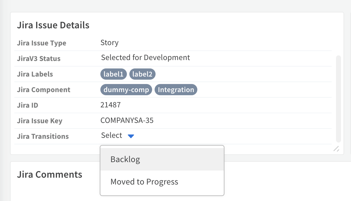 Jira transition