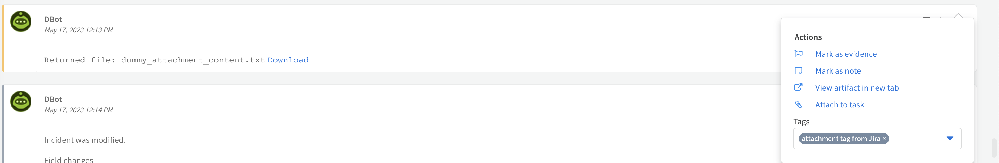 Mirror in attachment