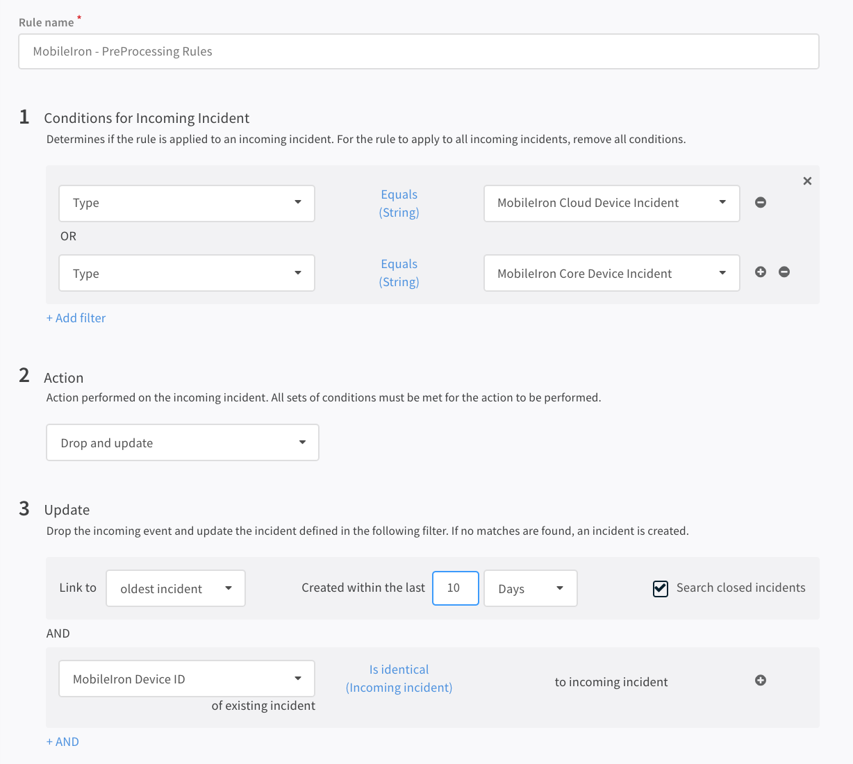Pre-Processing Rules Example